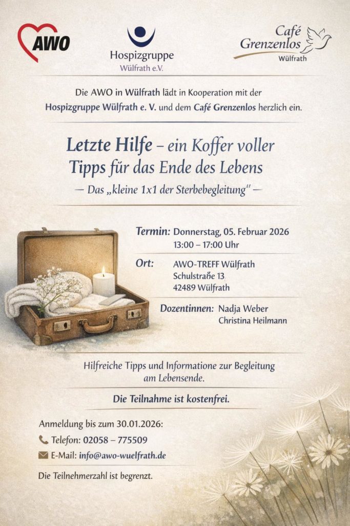 Letzte Hilfe – ein Koffer voller Tipps für das Ende des Lebens